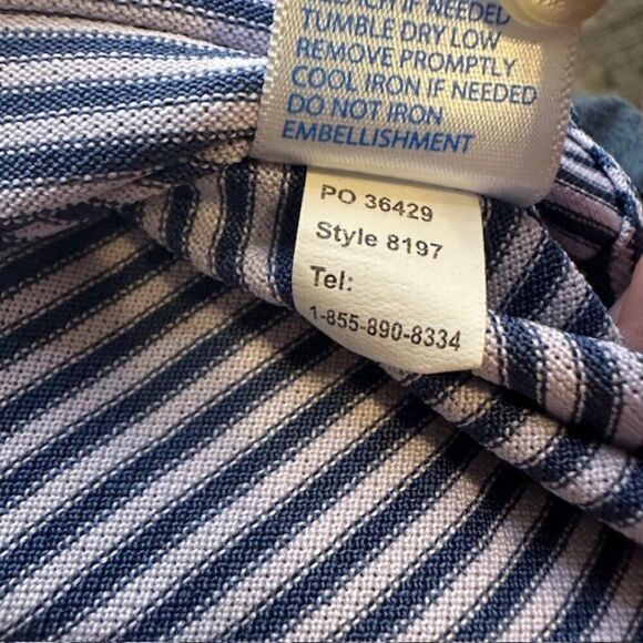 Southern Tide Fort Frederick Stripe Polo Navy and White Size XXL - Picture 10 of 11